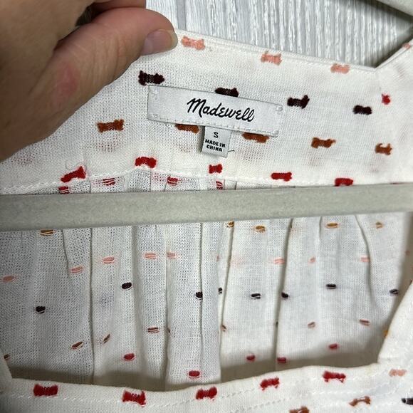 Madewell Square-Neck Top in Clipdot Size Small - Picture 3 of 7